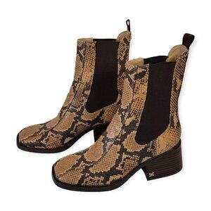 Sam Edelman Dasha Faux Snake Print Chelsea Boot Size 7.5 US